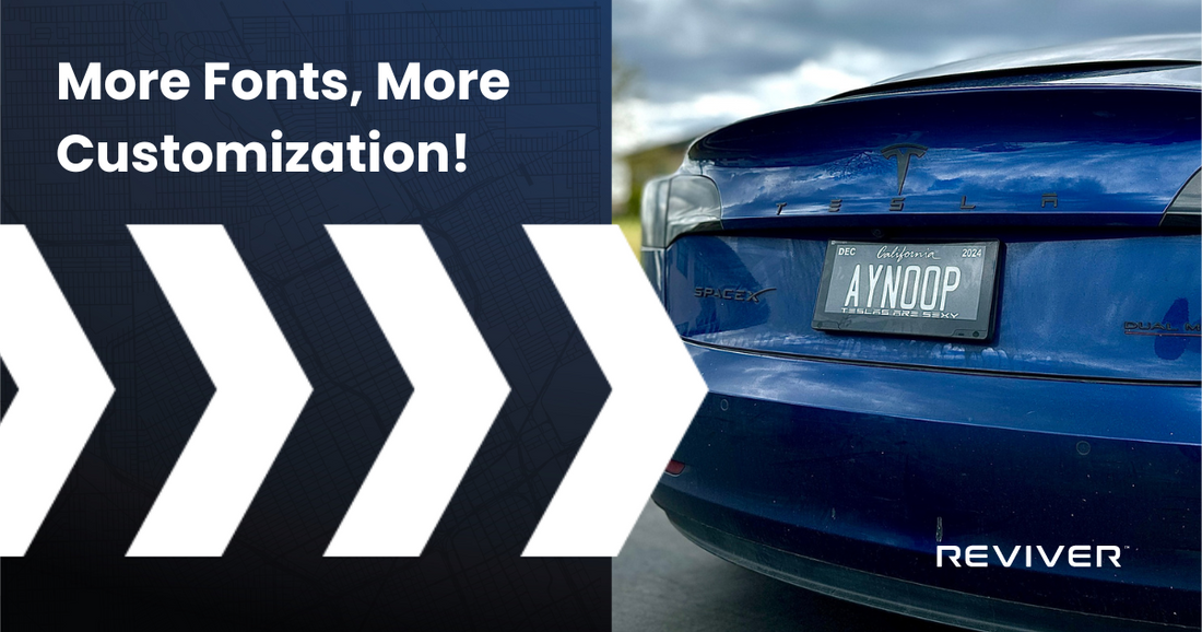 Expanding Font Selections for RPLATE in Arizona & California!