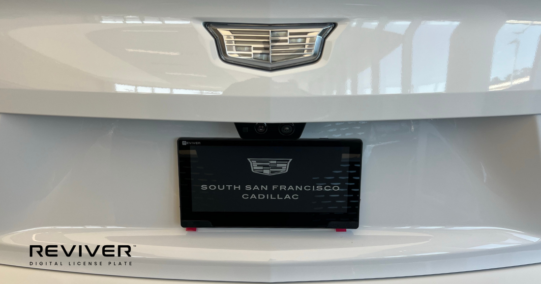 Luxury, Meet Tech: The Digital License Plate Lands at Cadillac of South San Francisco