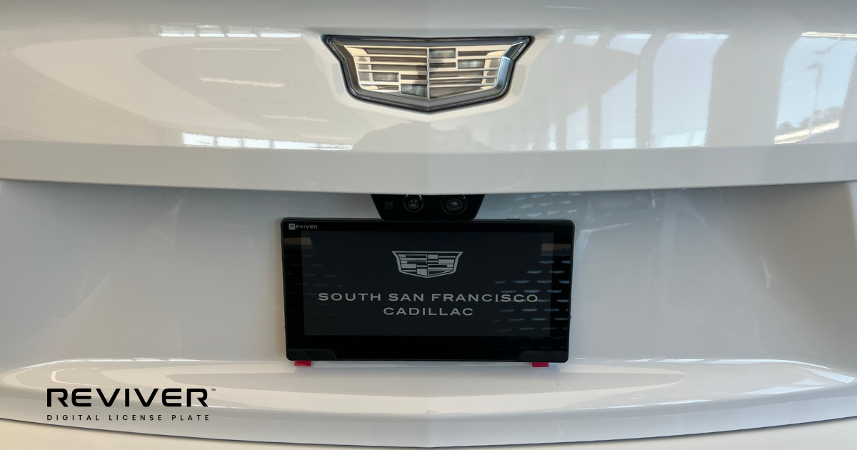 Luxury, Meet Tech: The Digital License Plate Lands at Cadillac of South San Francisco